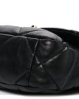 Lambskin Quilted Medium CHNL 19 Flap Black