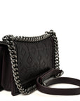 Calfskin Crystal Embossed Medium Boy Flap Plum