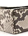 Snakeskin Baguette Soft Trunk White Camelia