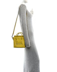 Drummed Calfskin Nano Luggage Citron