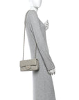 Lambskin Quilted Mini Rectangular Flap Grey