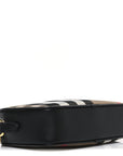 Giant Check Calfskin Small Camera Bag Black