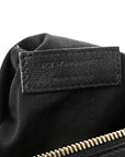 Calfskin Y Quilted Monogram Medium Loulou Chain Satchel Black