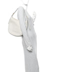 Supple Calfskin Cuir Triomphe Heloise Shoulder Bag Light Stone