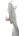 Lambskin Quilted Mini Kleio Crossbody Bag Light Pink