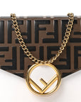 Vitello Cruise F is FNDI Bi-Color FF 1974 Embossed Medium Envelope Wallet On Chain Maya Black White