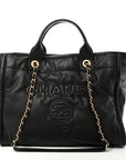 Calfskin Small Deauville Tote Black