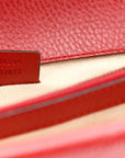 Dollar Calfskin Swarovski Crystal Small Dionysus Shoulder Bag Hibiscus Red