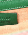 Snakeskin Small Padlock Shoulder Bag Green Pink Purple