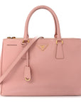 Saffiano Medium Galleria Double Zip Tote Orchidea