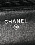 Lambskin Quilted Wallet On Chain WOC Black