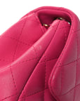Lambskin Quilted Mini Square Flap Pink