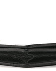 Dollar Calfskin Mini GG Marmont Chain Wallet Black