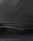 Calfskin Quilted Medium Boy Top Handle Flap Black