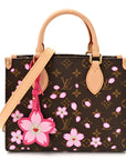 LV X TM Monogram Cherry Blossom Onthego PM Sakura Brown