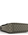 Tender GG Supreme Monogram Textured Dollar Calfskin Ophidia Messenger Bag Beige Ebony Dark Brown
