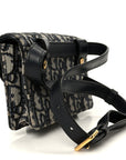 Oblique Saddle Belt Bag Blue