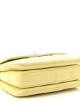 Lambskin Quilted Small Trendy CC Flap Dual Handle Bag Yellow