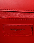 Smooth Calfskin Medium Classic Monogram Kate Tassel Satchel Lipstick Red
