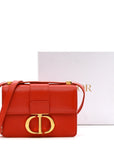 Smooth Calfskin Micro 30 Montaigne Flap Bag Orange