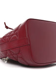Lambskin Cannage Miss D1OR Bucket Bag Cherry Red