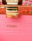 Vitello King Shiny Nappa Intreccio Petite Peekaboo I SEE U Satchel Pink Dalia