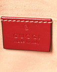 Monogram Azalea Calfskin Matelasse Diagonal Small GG Marmont Chain Shoulder Bag Beige Ebony New Cherry Red