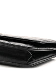 Lambskin Quilted Wallet On Chain WOC Black