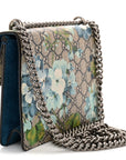 GG Supreme Monogram Blooms Mini Dionysus Shoulder Bag Beige Navy Vintage Blue