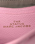 Grained Calfskin Quilted Double Stitched Small The Status Shoulder Bag Pink