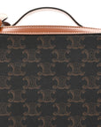 Triomphe Canvas Top Handle Messenger Box Tan