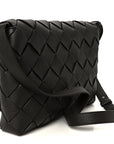 Grained Calfskin Intreccio Large Diago Crossbody Bag Fondant