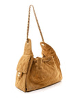 Suede Quilted Small CHNL 25 Handbag Beige