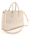 Saffiano Lux Medium Galleria Double Zip Tote Talco