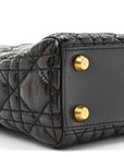 Crinkled Patent Cannage Small Lucky Badges My Lady D1OR Black