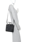 Drummed Calfskin Nano Luggage Black