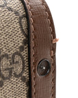 GG Supreme Monogram Mini Horsebit 1955 Crossbody Bag Beige Brown Sugar