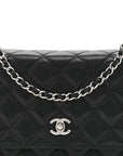 Caviar Quilted CC Turnlock Wallet On Chain WOC Black