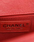 Lambskin Quilted Medium Boy Flap Red