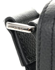 Oblique Jacquard Grained Calfskin Small Saddle Messenger Bag Beige Black