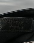 Calfskin Y Quilted Monogram Medium Loulou Chain Satchel Black