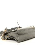 Chevre Gold Metallic Edge Hardware Mini City Gris Taupe