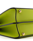 Vitello Seta Shiny Nappa Small Peekaboo I SEE U Satchel Wasabi White