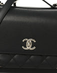 Caviar Quilted Medium Business Affinity Flap Black