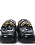 Glossy Calfskin Monsieur Loafers 37 Black