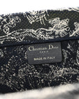 Canvas Embroidered Medium D1ORiviera Toile De Jouy Reverse Book Tote Blue