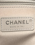 Striped Canvas Small Deauville Tote Dark Grey