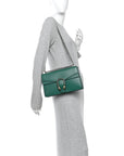 Dollar Calfskin Crystal Small Dionysus Shoulder Bag Emerald