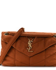 Canvas Quilted Small Loulou Puffer Monogram Chain Satchel Hot Rust