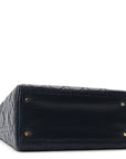 Lambskin Cannage Medium Lady D1OR Navy Blue